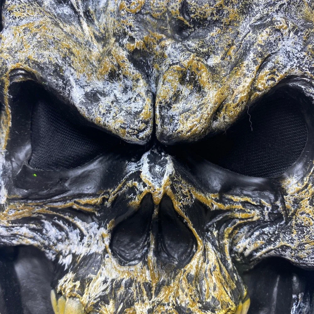 Spirit‎ Halloween Skull Mask Ghoul Crypt Creature Hood Scary Costume Accessory